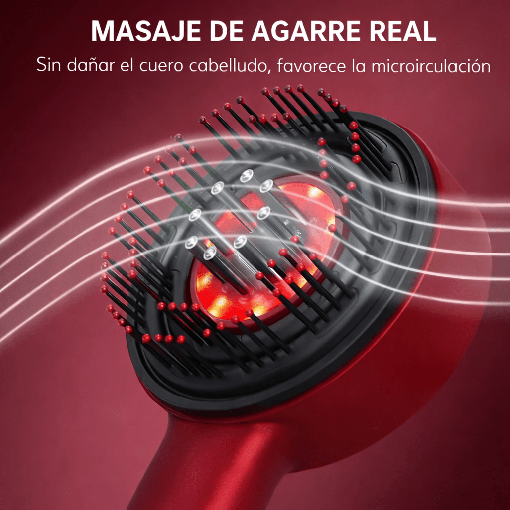 Relaja Tu Cuero Cabelludo En Minutos Y Cuida Tu Cabello Con Nuestro Peine Masajeador Eléctrico - Marceina