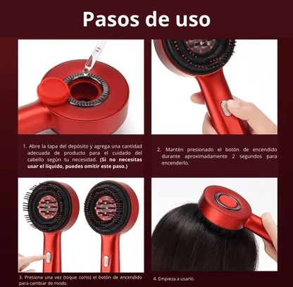 Relaja Tu Cuero Cabelludo En Minutos Y Cuida Tu Cabello Con Nuestro Peine Masajeador Eléctrico - Marceina