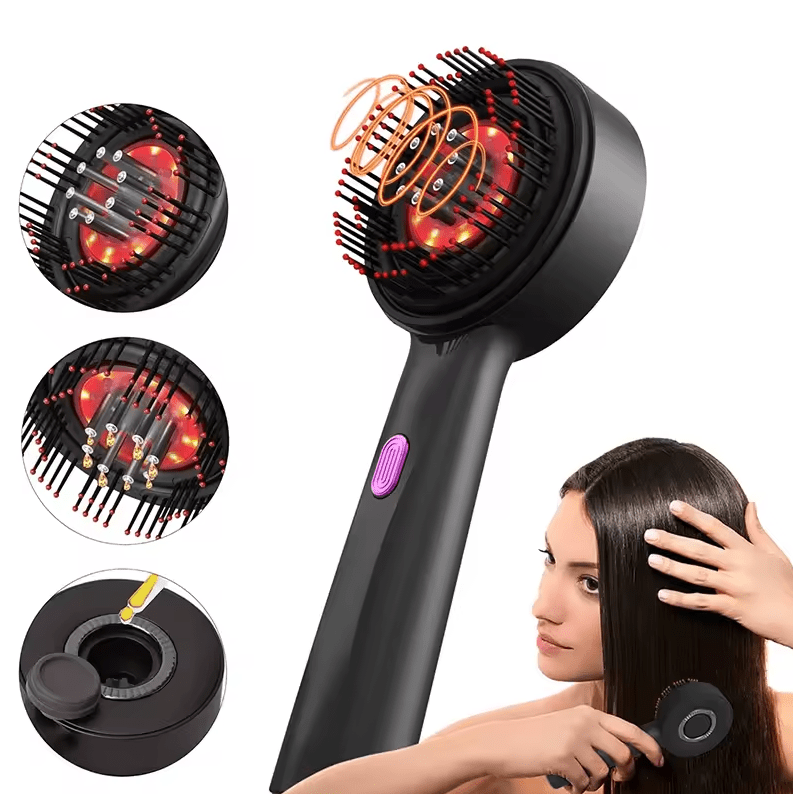 Relaja Tu Cuero Cabelludo En Minutos Y Cuida Tu Cabello Con Nuestro Peine Masajeador Eléctrico - Marceina