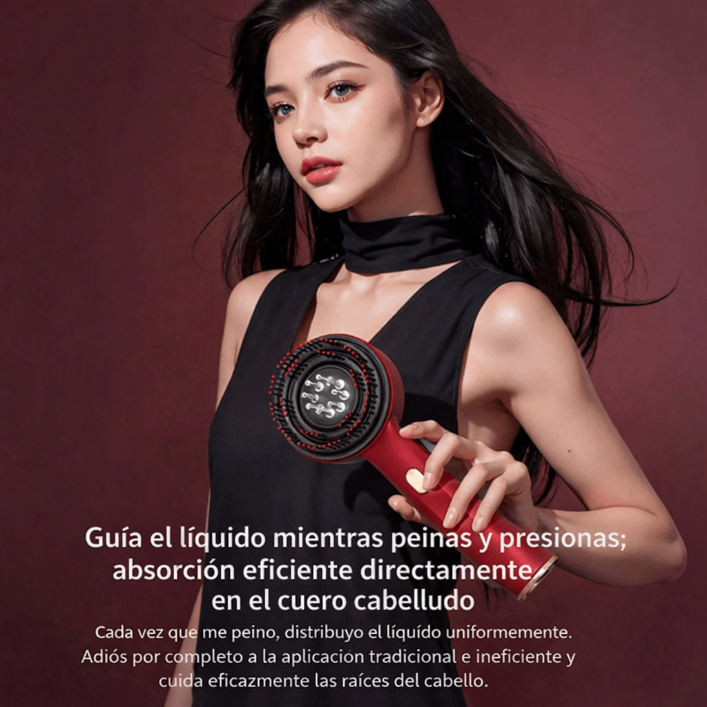 Relaja Tu Cuero Cabelludo En Minutos Y Cuida Tu Cabello Con Nuestro Peine Masajeador Eléctrico - Marceina